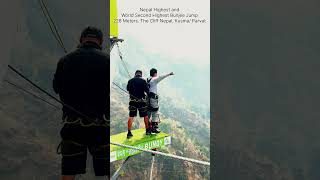 Nepal Highest and World Second Highest228 Meters Bungy Jump I THE CLIFF NEPAL KUSMA PARBAT [upl. by Sagerman876]