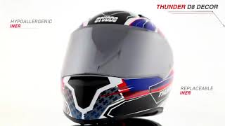 STUDDS Thunder D8 Decor Full Face Motorcycle and TwoWheeler Helmet For Men and Women [upl. by Moritz]