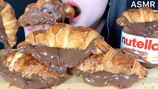 ASMR NUTELLA amp CROISSANTS  MUKBANG 먹방 Eating Sounds [upl. by Ssyla]