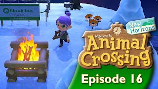 Pixel Trees Island Episode 16  Animal Crossing New Horizons  Setting Up Camp Relaxing Gameplay [upl. by Haze]