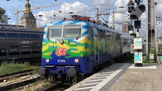 Bahn touristik Br111 met tri n wagens aankomst op köln hbf [upl. by Artur]