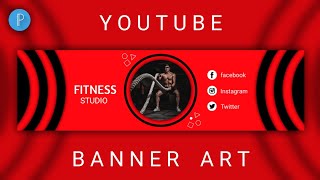 AMAZING YOUTUBE BANNER ART MAKING on Android PixelLab 🔥  Tutorial [upl. by Polard]