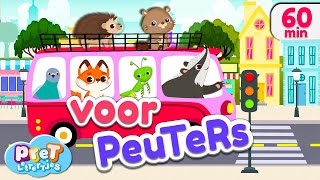 Voertuigen Dierengeluiden Boerderijdieren amp meer Pretlettertjes Kinderfilmpjes [upl. by Areis296]