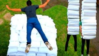 2 Guys 600 Pillows Backwards  Rhett amp Link [upl. by Yuk244]