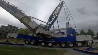 Gooseholme Park Kendal Baldwins Crane Hire Install the New Bridge [upl. by Aneleairam]