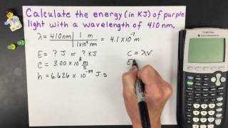 Energy from Wavelength Electromagnetic Radiation Calculation [upl. by Innoj473]