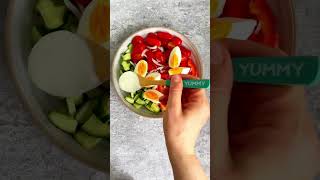 Veggie Salatbowl mit Ei Rezept  Salatschwester [upl. by Yolanthe]