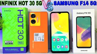 Unboxing amp Comparison of Infinix Hot 30 5G and Samsung F14 5G  Which Is Worth It [upl. by Calandria229]