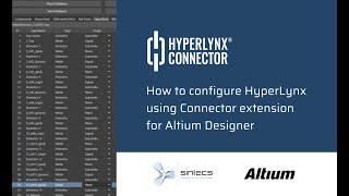 How to configure HyperLynx using Connector extension for Altium Designer [upl. by Bracci]