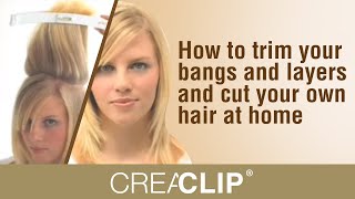 How to trim your bangs and layers and cut your own hair at homeCreaClip Commercial [upl. by Iztim]