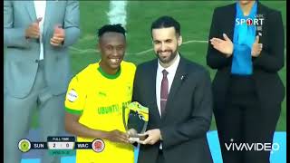 THAPELO MASEKO winning AWARD  MAMELODI SUNDOWNS [upl. by Ecnarwal]