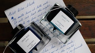 Pilot iroshizuku shinkai vs tsukiyo  Ink Comparison [upl. by Ambrosio8]