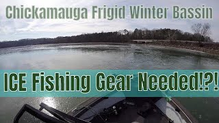 Breaking Ice on Chickamauga for Big WINTER Bass [upl. by Atiuqihs]