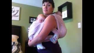 Tandem babywearing  2 meathods of how to wear 2 babies  twins in 1 wrap [upl. by Toinette]