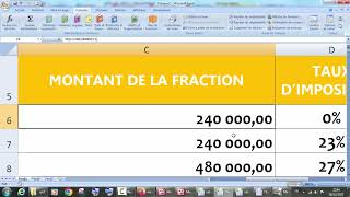 excel calculer lIRG suivant le barème progressif à laide de la formule quotSiquot [upl. by Darcy916]