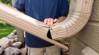 How To Install A Rain Gutter Downspout Hinge [upl. by Cenac]