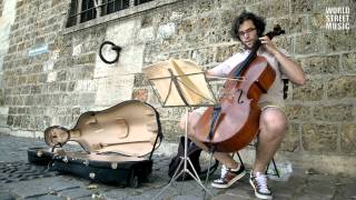 Paris Street Music  Bach  Cello Suite No1 Allemande HD [upl. by Frierson477]