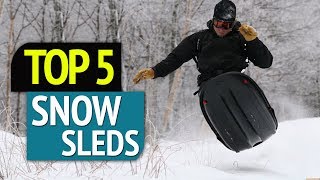 TOP 5 Best 5 Snow Sleds [upl. by Nordna746]