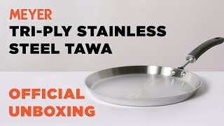 Unboxing Review And Using Meyer Trivantage TriPly Stainless Steel Dosa Tawa [upl. by Dolorita996]