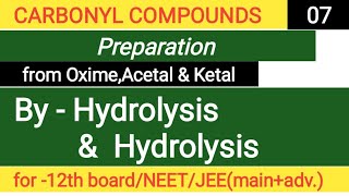 Preparation of carbonyl compounds from oxime amp acetal and ketal [upl. by Ahsaten]