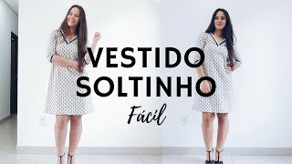 COMO FAZER VESTIDO SOLTINHO COM DECOTE V  ELLEN BORGES [upl. by Gaskin]