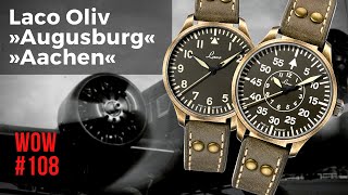 Nice Pieces Of Metal Laco Augsburg amp Aachen Oliv 39 Pilot Watch  Watch of the Week Review 108 [upl. by Bedwell]