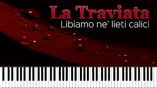 La Traviata Libiamo ne’ lieti calici  Verdi  Piano Tutorial  Synthesia  How to play [upl. by Tenenbaum]