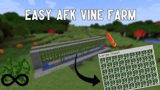 Minecraft 119 Easy Vine Farm Tutorial  Fully AFK farm [upl. by Llered709]