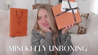 UNBOXING MY FIRST HERMÈS MINI KELLY🍊  ITS STUNNING 🥹✨ [upl. by Berry301]