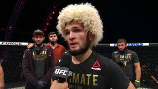 Khabib Nurmagomedov Announces Retirement  UFC 254 [upl. by Latimore]