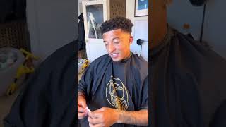 Sancho barbing his hair goviral sometimesyoulearninfootball soccerplayer [upl. by Hardwick]