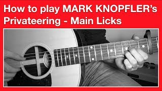 Mark Knopfler  Privateering  How to Play Main Licks [upl. by Kline661]