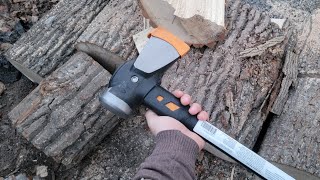 Fiskars Isocore 8LB Maul Demo Processing Firewood By Hand [upl. by Ellekim]