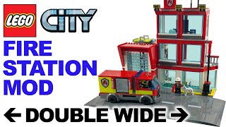 Lego City Fire Station MOD  Double width set 60320 [upl. by Nilpik]