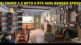 Blender 35 with 8 RTX 4090 Render Speed [upl. by Om92]