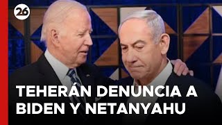 En plena tensión Teherán acusa a Biden y Netanyahu de belicistas [upl. by Altis659]