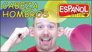 Cabeza Hombros Rodillas y Dedos  Canciones para niños con Steve and Maggie Español Latino [upl. by Emyaj]