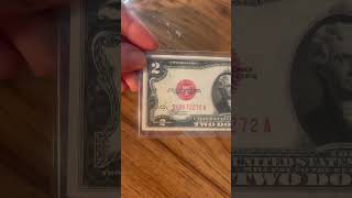 1928 F series red seal 2 dollar bill [upl. by Livvyy]