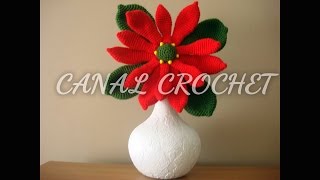 Flor de navidad crochet tutorial [upl. by Siramaj]