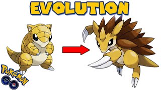 Evolving SANDSHREW to SANDSLASH POKEMON GO EVOLUTION [upl. by Jobye3]