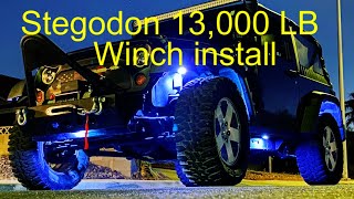 Winch install Stegodon 13000 pound Winch [upl. by Brenn]