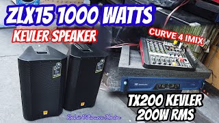 ZLX15 1000 WATTS 15 INCHES 2WAY KEVLER SPEAKERTX200 200W 8 OHMSIMIX CURVE 4BOUND TO PAMPANGA [upl. by Aivad]