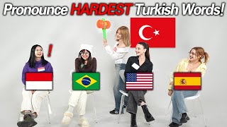 People Try To Pronounce The HARDEST Words In TURKISH l Indonesia USA Brazil Spain Turkey [upl. by Ano455]