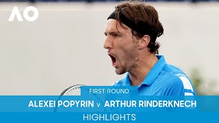 Alexei Popyrin v Arthur Rinderknech Highlights 1R  Australian Open 2022 [upl. by Richel]