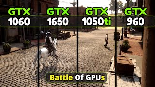 GTX 960 vs GTX 1050 Ti vs GTX 1650 vs GTX 1060  The Battle Of Nvidia 9 10 amp 16 Series GPUs [upl. by Kandy]