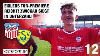 Eixlers TORPremiere reicht Zwickau siegt in Unterzahl FSV  Luckenwalde  Regionalliga Nordost [upl. by Ethe799]