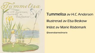 Ljudbok med text  Tummelisa av HC Andersen  Lär dig svenska svenskamedmarie [upl. by Ailelc883]