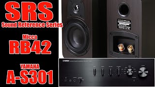 SRS Micca RB42 Bookshelf Speakers  Yamaha AS301 Integrated Amplifier [upl. by Enenaej]