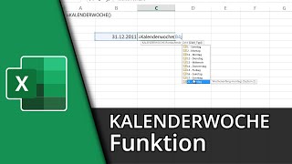 Excel Kalenderwoche Funktion  KALENDERWOCHE ✅ Tutorial [upl. by Etnaud]