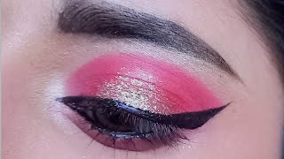 Pink Valentines Day Eye Makeup Tutorial  pink eye makeup tutorial  hot pink eyeshadow tutorial [upl. by Norrek]